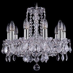 Подвесная люстра Bohemia Ivele Crystal 1402 никель арт. 1402/10/141/Ni/Leafs