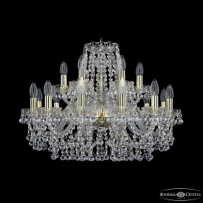 Подвесная люстра Bohemia Ivele Crystal 1409 золото арт. 1409/12+6/240 G