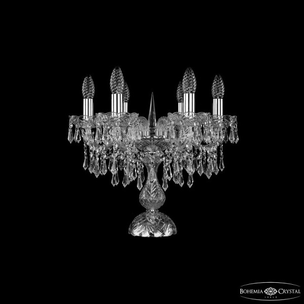 Настольная лампа декоративная Bohemia Ivele Crystal 1403 никель арт. 1403L/6/141-39 Ni
