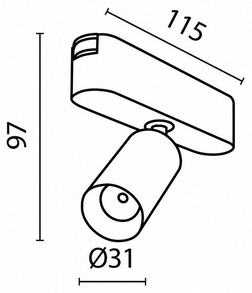 Светильник на штанге Maytoni Focus LED черный арт. TR103-1-5W4K-M-B