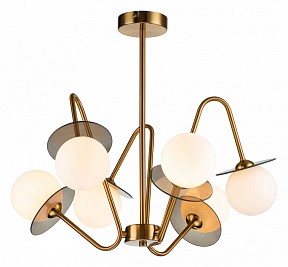 Люстра на штанге Indigo Jazz желтый арт. 11020/6R Brass