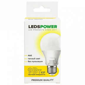Лампа светодиодная LEDS POWER A60  арт. 006581
