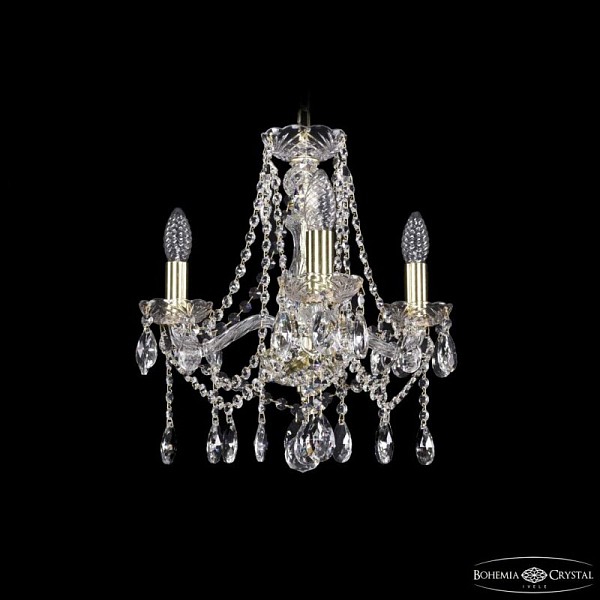 Подвесная люстра Bohemia Ivele Crystal 1413 золото арт. 1413/3/141 G