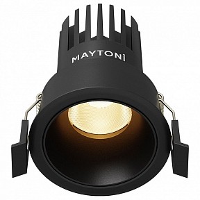 Встраиваемый светильник Maytoni Dip черный арт. DL115-10W-2.7K-B