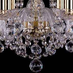 Подвесная люстра Bohemia Ivele Crystal 1402 золото арт. 1402/6/160/G/Balls