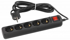 Сетевой фильтр Эра  черный арт. UX-5es-1,5m-B