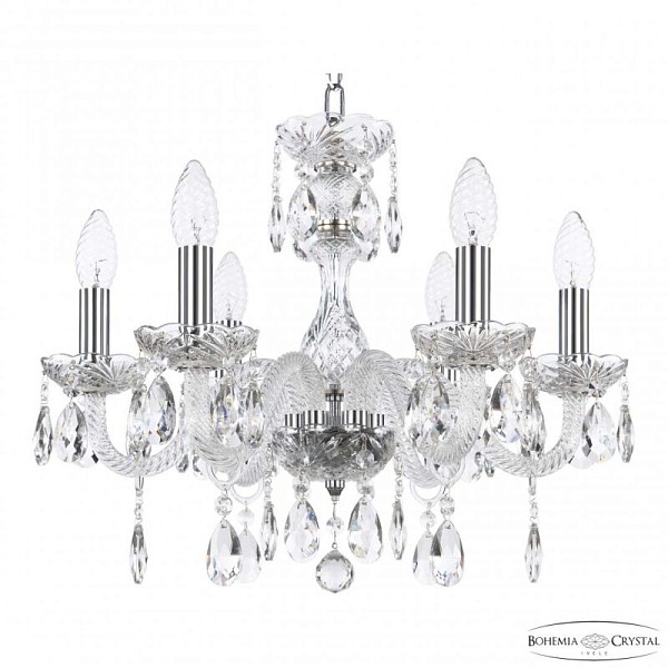 Подвесная люстра Bohemia Ivele Crystal 117 никель арт. 117/6/165 Ni