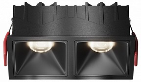 Встраиваемый светильник Maytoni Alfa LED черный арт. DL043-02-10W4K-SQ-B-1