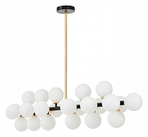 Люстра на штанге LUMINA DECO Marsiada  арт. LDP 6033-24 BK+GD