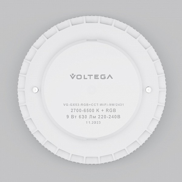 Лампа светодиодная диммируемая Voltega Wi-Fi bulbs  арт. VG-GX53-RGB+CCT-WIFI-9W