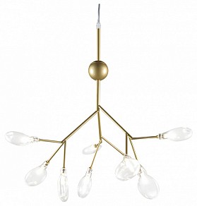Подвесная люстра Natali Kovaltseva GRACE ll желтый арт. GRACE 75554/9С GOLD SATIN