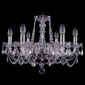 Подвесная люстра Bohemia Ivele Crystal 1402 никель арт. 1402/6/195/Ni/Leafs