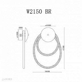 Бра iLedex Cross латунь арт. W2150 BR
