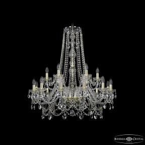 Подвесная люстра Bohemia Ivele Crystal 1411 золото арт. 1411/12+6/300/h-94 G