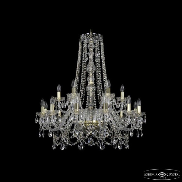 Подвесная люстра Bohemia Ivele Crystal 1411 золото арт. 1411/12+6/300/h-94 G