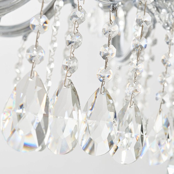Подвесная люстра Bohemia Ivele Crystal AL7801 никель арт. AL78101/8/250 A NW