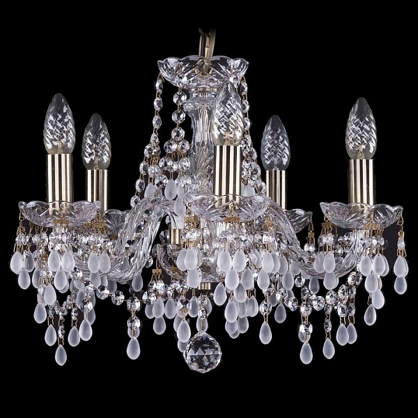 Подвесная люстра Bohemia Ivele Crystal 1410 золото арт. 1410/5/141/Pa/v0300