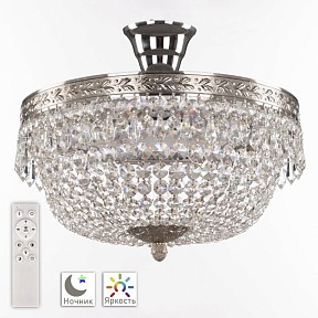 Потолочная люстра Bohemia Ivele Crystal 1901 никель арт. 19011/35IV/LED-DIM Ni