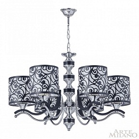 Подвесная люстра Arte Milano Florentia-4957 никель арт. 304957/6 Bk/Ni