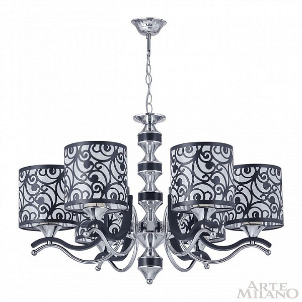Подвесная люстра Arte Milano Florentia-4957 никель арт. 304957/6 Bk/Ni