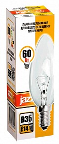 Лампа накаливания Jazzway   арт. B35 240V 60W E14 clear