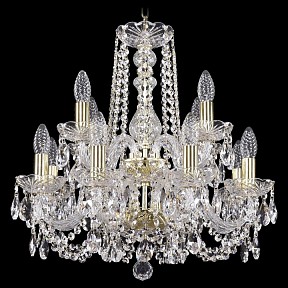 Подвесная люстра Bohemia Ivele Crystal 1402 золото арт. 1402/8+4/160/2d/G