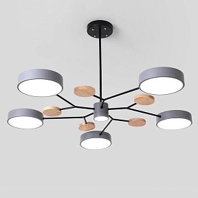 Люстра на штанге Imperiumloft Meade Lamps Grey кремовый арт. MEADE-01