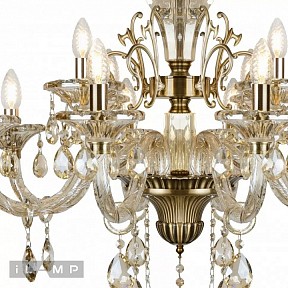 Подвесная люстра iLamp Asia бронза арт. 61079-8+4 BR