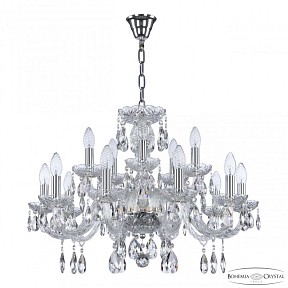 Подвесная люстра Bohemia Ivele Crystal 117 никель арт. 117/10+5/240 Ni