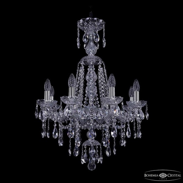 Подвесная люстра Bohemia Ivele Crystal 1415 никель арт. 1415/8/200/XL-76 Ni