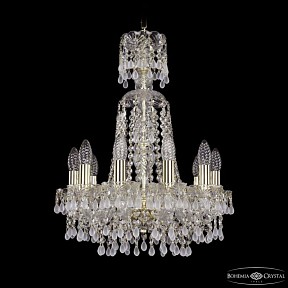Подвесная люстра Bohemia Ivele Crystal 1410 золото арт. 1410/10/141/XL-58 G V0300