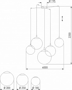 Подвесная люстра TK Lighting Esme черный арт. 4791 Esme