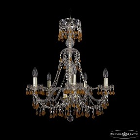Подвесная люстра Bohemia Ivele Crystal 1410 золото арт. 1410/5/195/XL-66 G V1003
