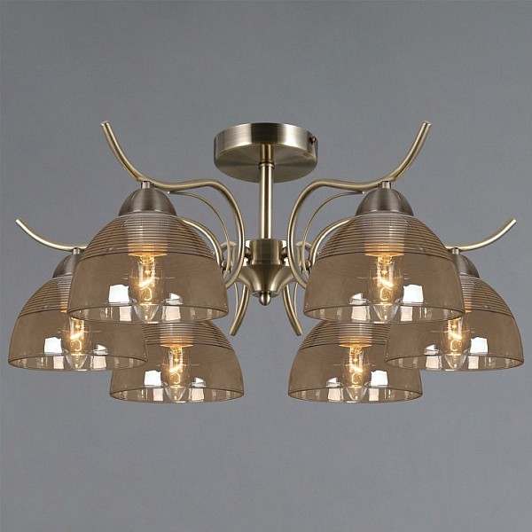 Люстра на штанге ILLUMICO AREZZO бронза арт. IL0733-6CSQ-25 AB AREZZO