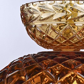 Подвесная люстра Bohemia Ivele Crystal 5478 золото арт. 5478/22 G Amber/M-1F Leafs K721