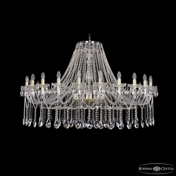Подвесная люстра Bohemia Ivele Crystal 1413 золото арт. 1413/24/530 G