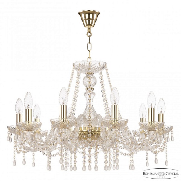 Подвесная люстра Bohemia Ivele Crystal 112 золото арт. 112/10/240 G V0300