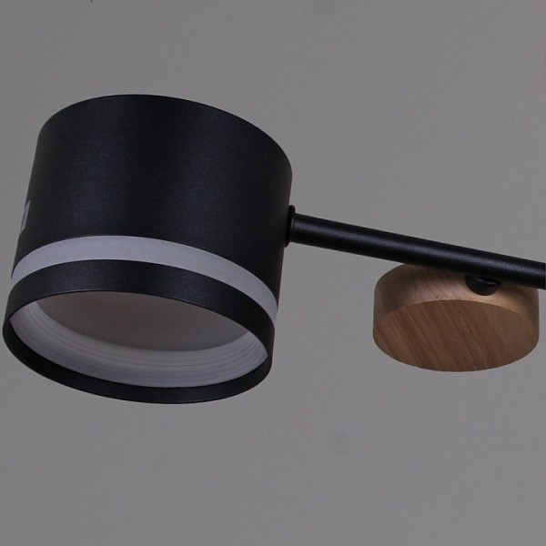 Люстра на штанге Reluce 68730 дерево арт. 68730-0.3-08 GX53 BK+WOOD