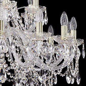 Подвесная люстра Bohemia Ivele Crystal 1411 золото арт. 1411/16+8/360/G