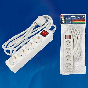 Сетевой фильтр Uniel S-GCD4 белый арт. S-GCD4-3B