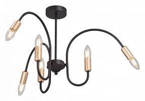 Люстра на штанге Vitaluce V3026 черный арт. V3026-1/6PL