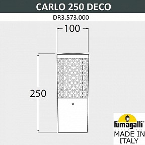 Наземный светильник Fumagalli Carlo Deco черный арт. DR3.573.000.AXU1L