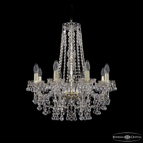 Подвесная люстра Bohemia Ivele Crystal 1409 золото арт. 1409/8/195/h-63 G