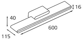 Подсветка для зеркала Italline IT01-1088 черный арт. IT01-1088/60 white