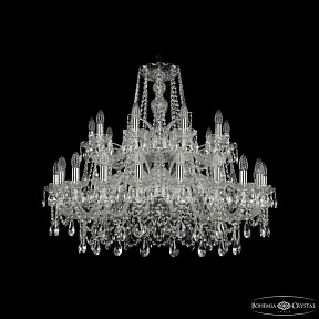 Подвесная люстра Bohemia Ivele Crystal 1411 никель арт. 1411/20+10/360/2d Ni