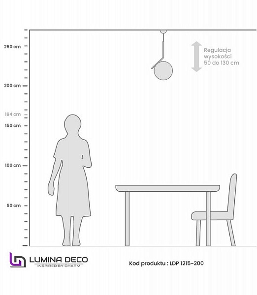 Подвесной светильник LUMINA DECO Sorento золото арт. LDP 1215-200 WT+GD