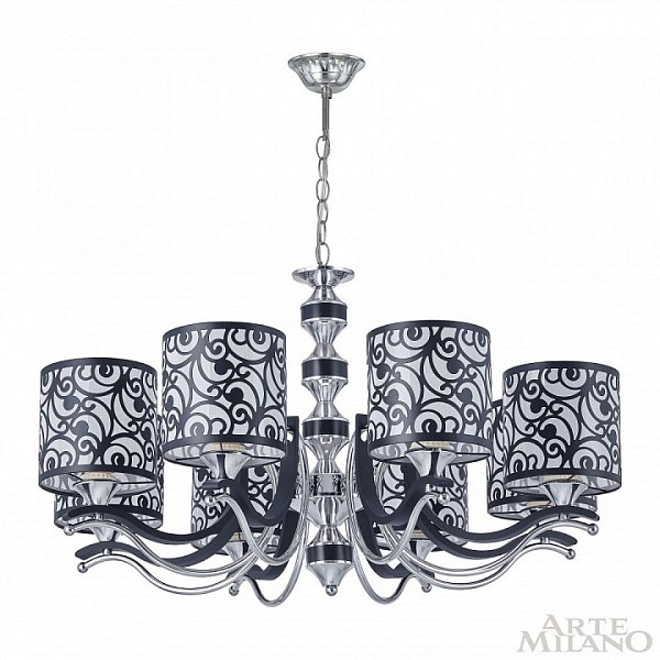 Подвесная люстра Arte Milano Florentia-4957 никель арт. 304957/8 Bk/Ni