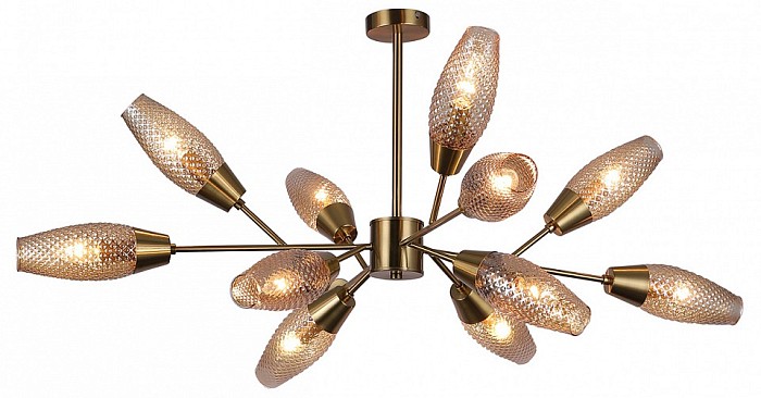 Люстра на штанге Escada Desire коричневый арт. 10165/12PL Copper