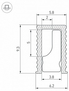Профиль Arlight SL-MINI желтый арт. 038203