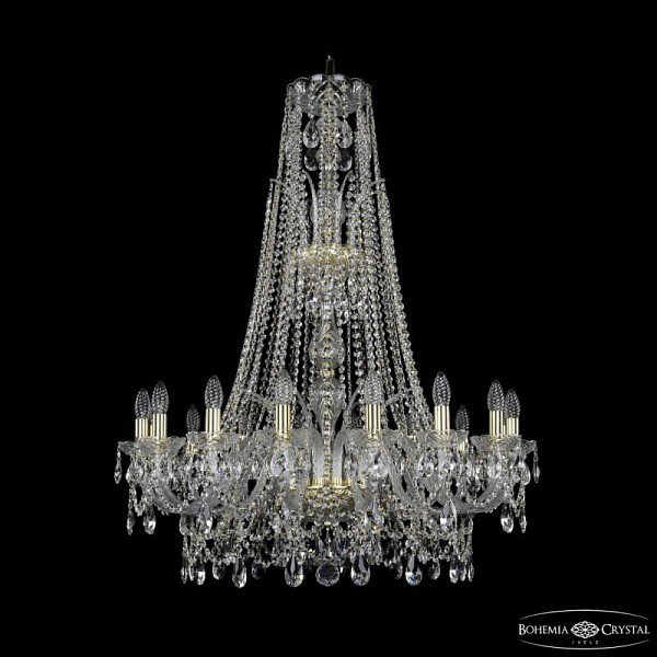 Подвесная люстра Bohemia Ivele Crystal 1411 золото арт. 1411/16/300/XL-108 G
